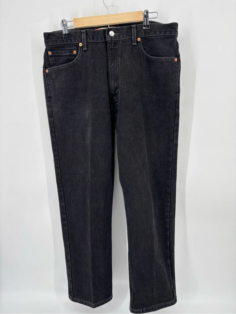 Vtg Levis 505 Black Denim Jeans Mens 36x29 Made In Canada 100% Cotton Regular